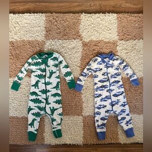 Bundle of 2 Hanna Andersson Zip-Up Pajamas